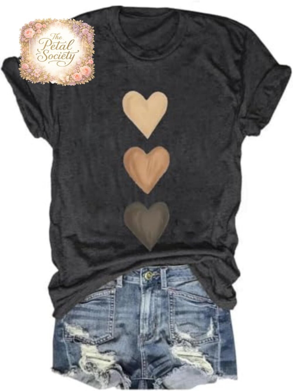 Women's Vintage Floral Graphic T-Shirt Boho Wildflower Cotton Blend Loose Tee